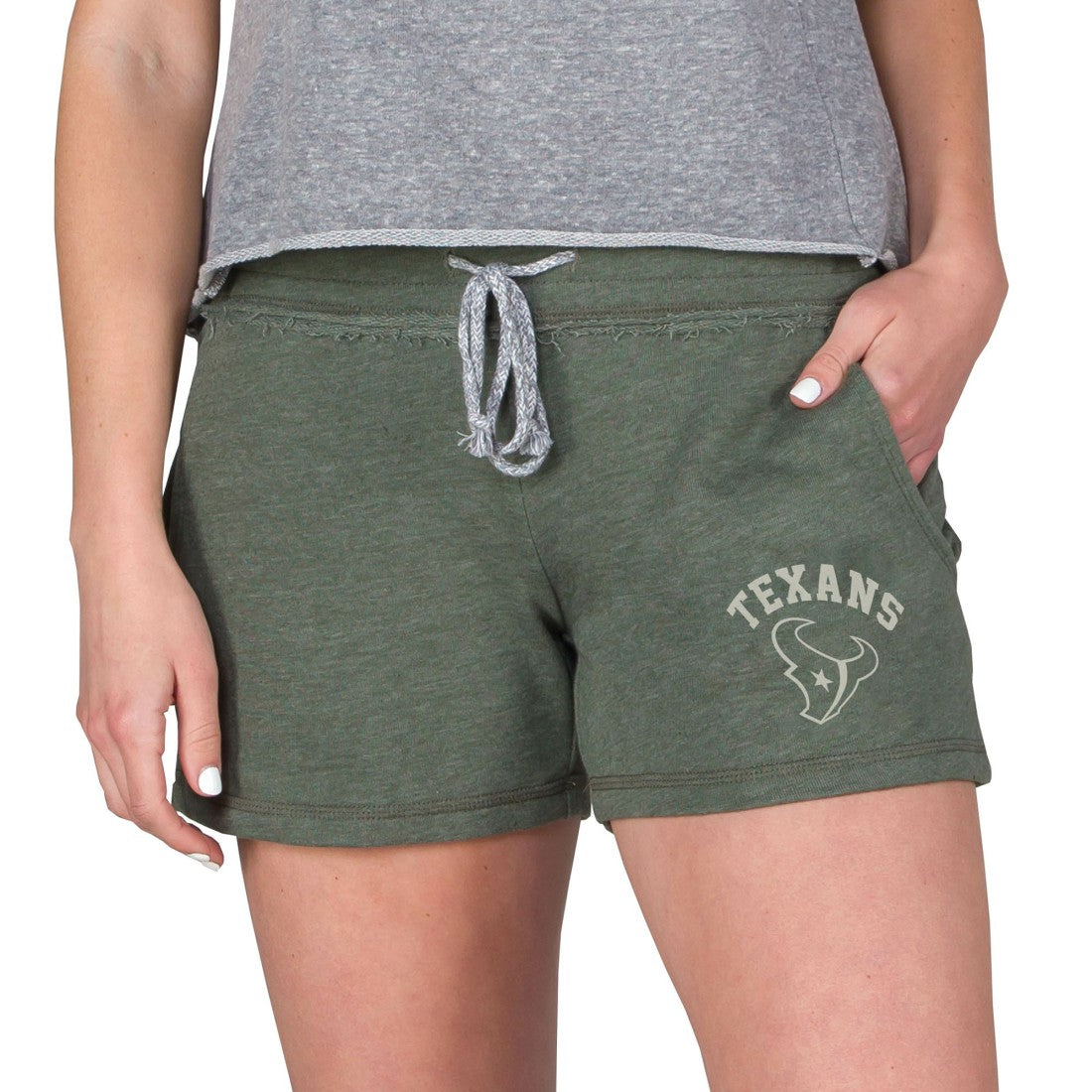 Houston Texans Concepts Sport Women's Mainstream French Terry Tri-Blend Shorts - Green - NFL
