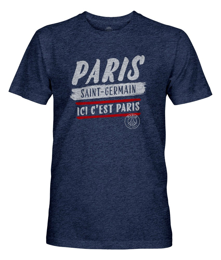 Paris Saint-Germain 1863FC Signage Vintage Tri-Blend T-Shirt Navy