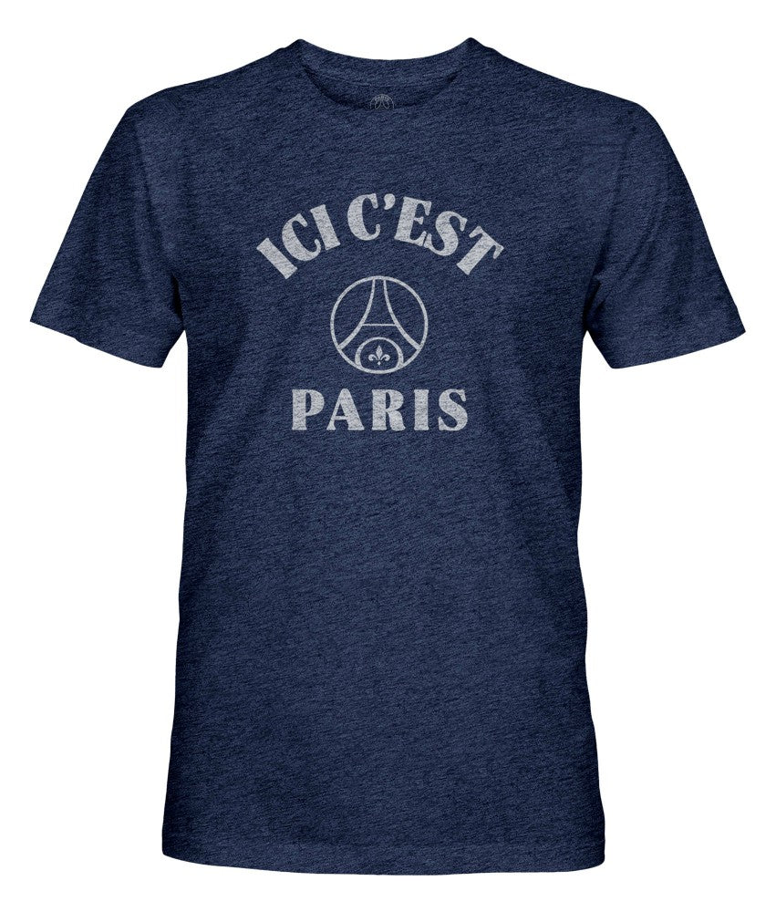 Paris Saint-Germain 1863FC Team Arch Vintage Tri-Blend T-Shirt Navy