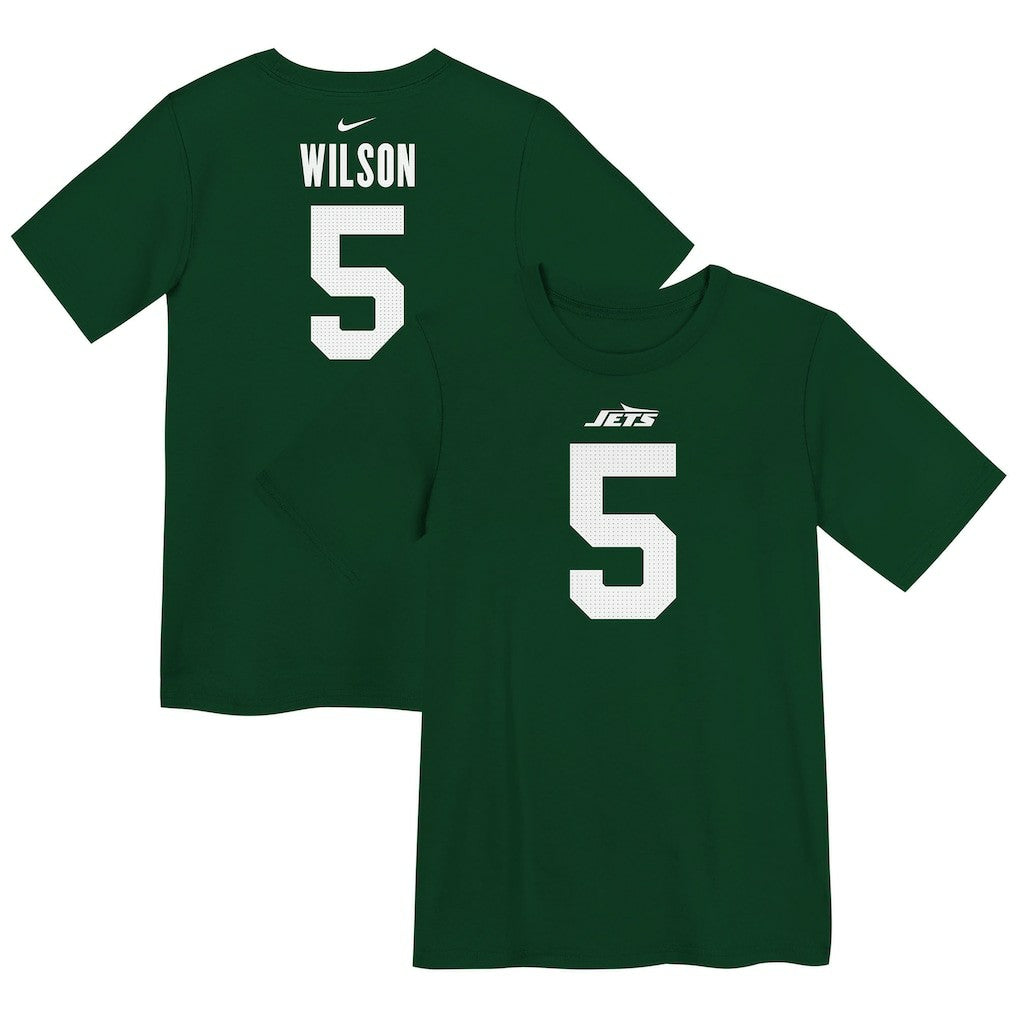 Garrett Wilson New York Jets Preschool Player Name & Number T-Shirt - Green - Nike