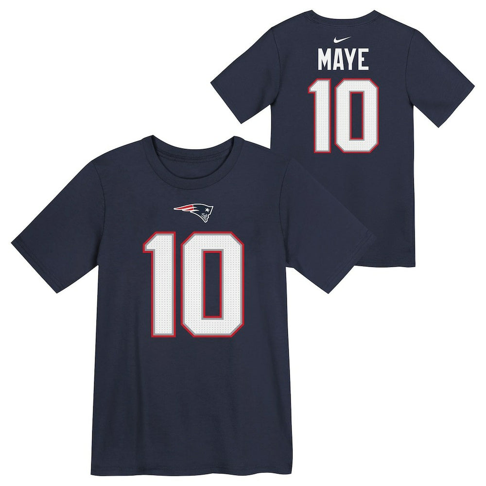 Drake Maye New England Patriots Preschool Player Name & Number T-Shirt - Navy - Nike