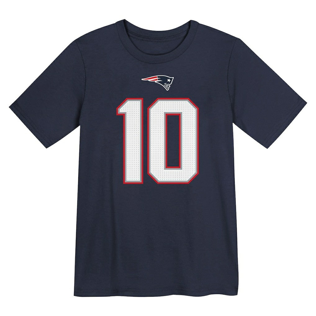 Drake Maye New England Patriots Preschool Player Name & Number T-Shirt - Navy - Nike