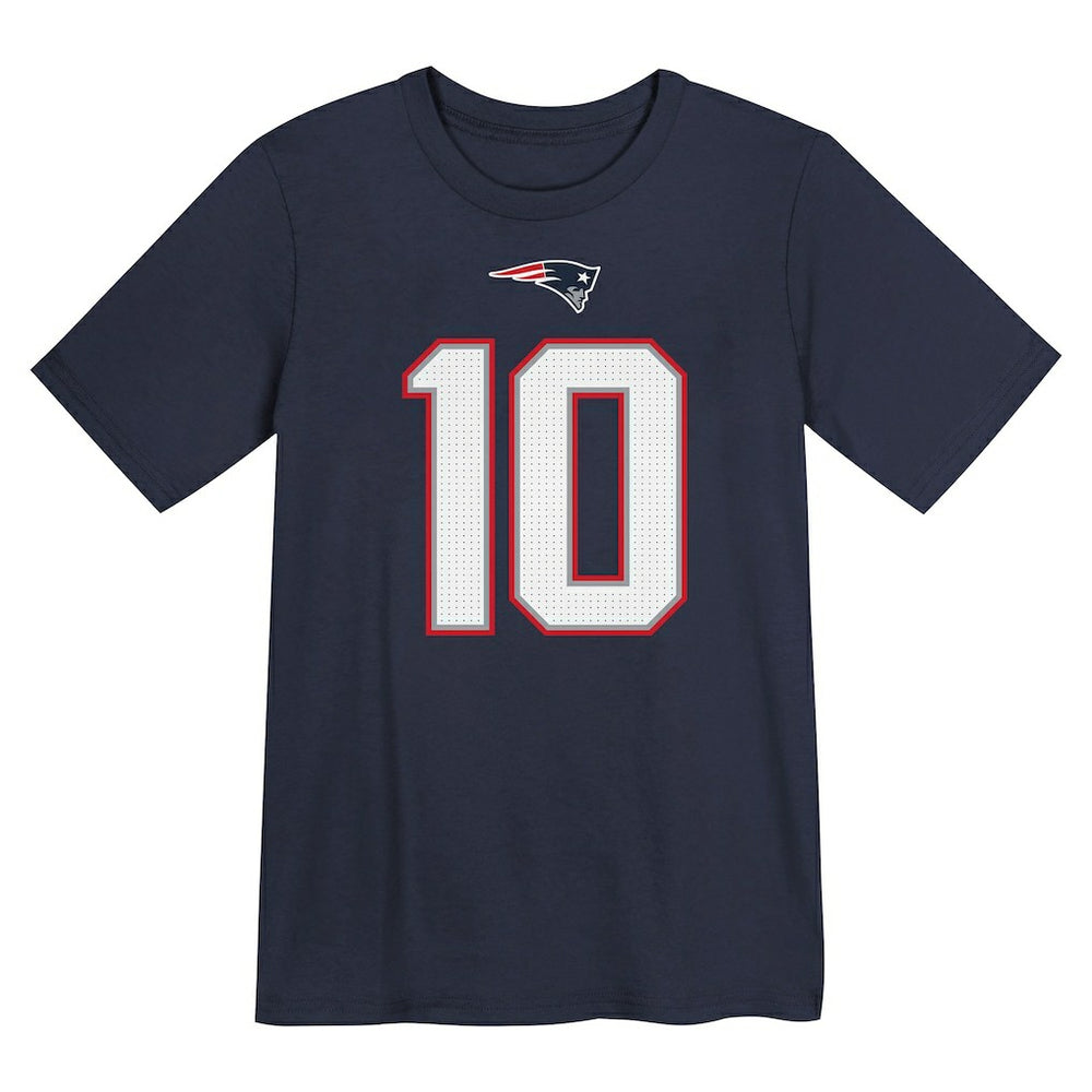 Drake Maye New England Patriots Preschool Player Name & Number T-Shirt - Navy - Nike