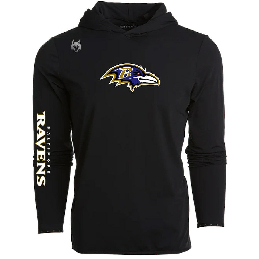 Baltimore Ravens Greyson Clothiers Colorado Long Sleeve Hoodie T-Shirt - Black - NFL