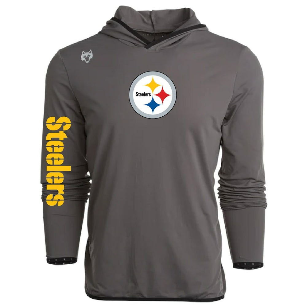 Pittsburgh Steelers Greyson Clothiers Colorado Long Sleeve Hoodie T-Shirt - Gray - NFL