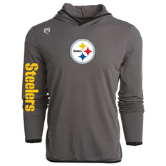 Pittsburgh Steelers Greyson Clothiers Colorado Long Sleeve Hoodie T-Shirt - Gray - NFL