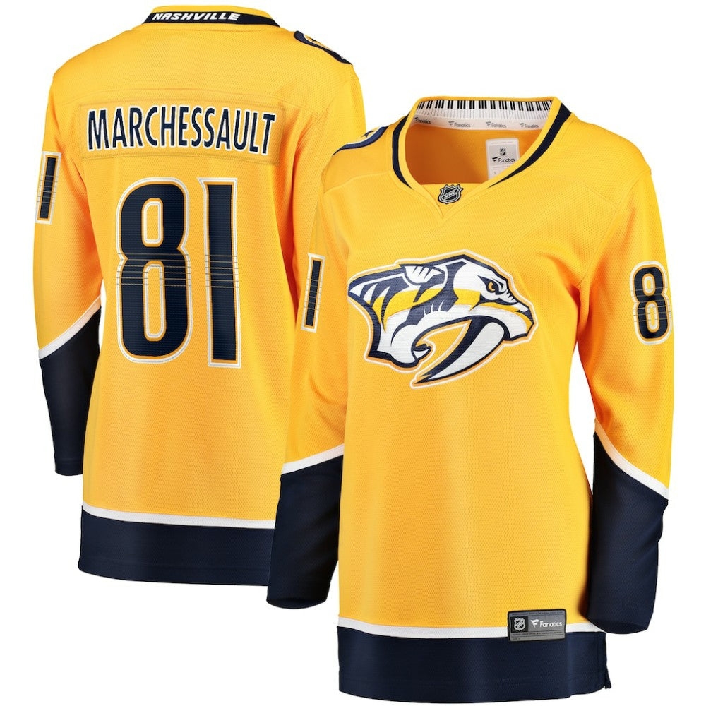 Jonathan Marchessault Nashville Predators Fanatics Women's Breakaway Jersey - Gold | Fanatics near me