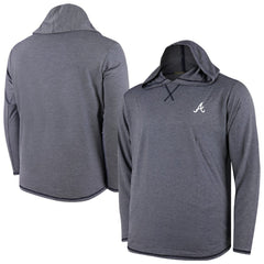 Atlanta Braves Butter Stripe Tri-Blend Long Sleeve Hoodie T-Shirt - Navy Online