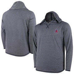 Los Angeles Angels Butter Stripe Tri-Blend Long Sleeve Hoodie T-Shirt - Navy Online