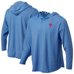 Philadelphia Phillies Butter Stripe Tri-Blend Long Sleeve Hoodie T-Shirt - Royal Online