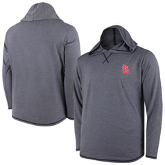 St. Louis Cardinals Butter Stripe Tri-Blend Long Sleeve Hoodie T-Shirt - Navy Outlet