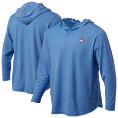 Toronto Blue Jays Butter Stripe Tri-Blend Long Sleeve Hoodie T-Shirt - Royal Outlet