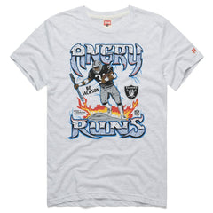 Bo Jackson Las Vegas Raiders Homage Unisex Retro Angry Runs Tri-Blend T-Shirt - Ash - NFL