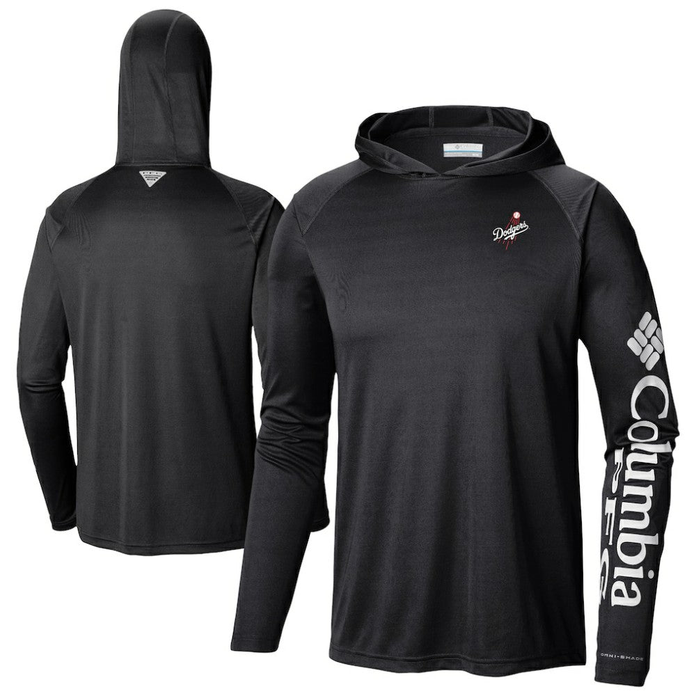 Los Angeles Dodgers Columbia Omni-Wick Terminal Tackle Raglan Long Sleeve Hoodie T-Shirt Outlet