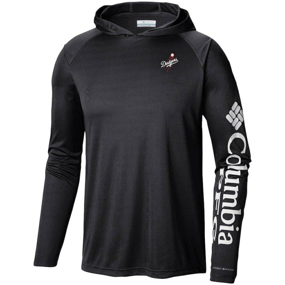 Los Angeles Dodgers Columbia Omni-Wick Terminal Tackle Raglan Long Sleeve Hoodie T-Shirt Outlet