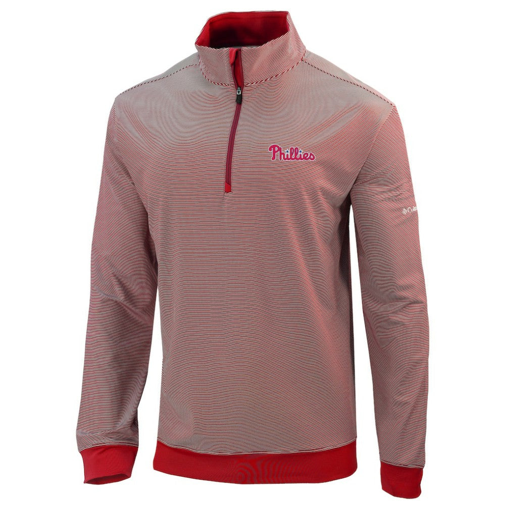 Philadelphia Phillies Columbia Omni-Wick Even Lie Quarter-Zip Pullover Top Outlet