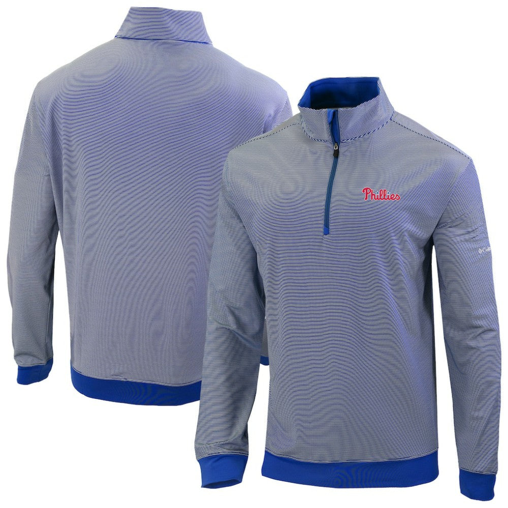 Philadelphia Phillies Columbia Omni-Wick Even Lie Quarter-Zip Pullover Top for sale