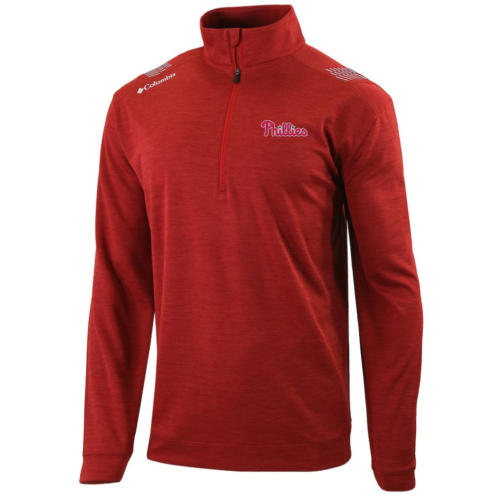 Philadelphia Phillies Columbia Oakland Downs Omni-Wick Quarter-Zip Top Discount