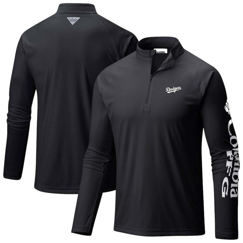 Los Angeles Dodgers Columbia Terminal Tackle Raglan Omni-Shade Quarter-Zip Pullover Top Near Me