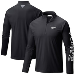 Los Angeles Dodgers Columbia Terminal Tackle Raglan Omni-Shade Quarter-Zip Pullover Top Near Me