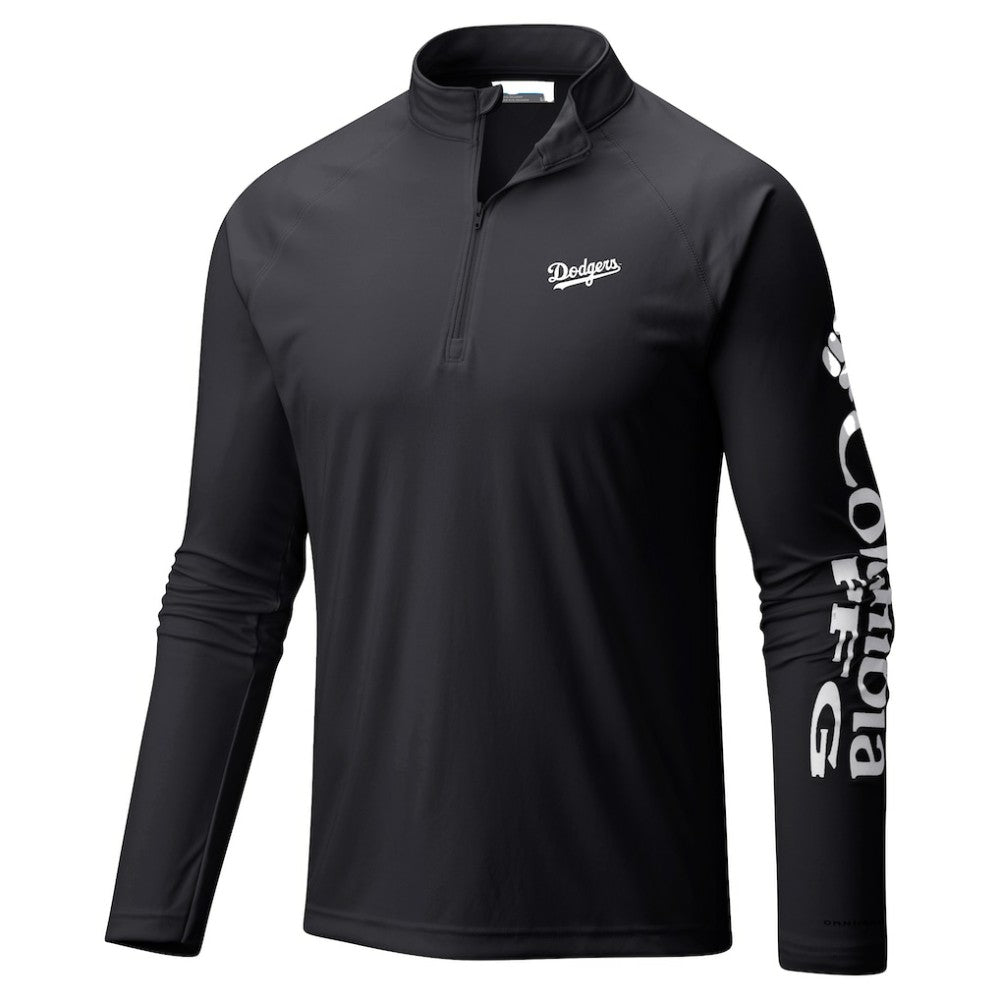 Los Angeles Dodgers Columbia Terminal Tackle Raglan Omni-Shade Quarter-Zip Pullover Top Near Me