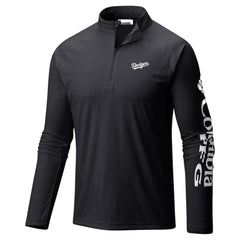 Los Angeles Dodgers Columbia Terminal Tackle Raglan Omni-Shade Quarter-Zip Pullover Top Near Me