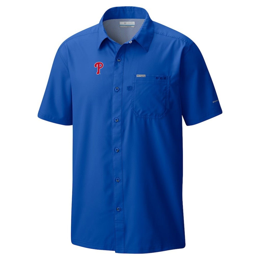 Philadelphia Phillies Columbia Slack Tide Omni-Wick Button-Up Camp Shirt Discount