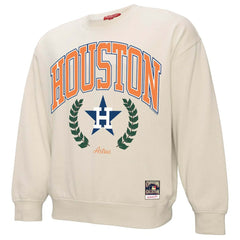 Houston Astros Mitchell & Ness Women's Cooperstown Collection Laurel Crew Pullover Sweatshirt Near Me