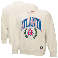 Atlanta Braves Mitchell & Ness Women's Cooperstown Collection Laurel Pullover Sweatshirt Discount