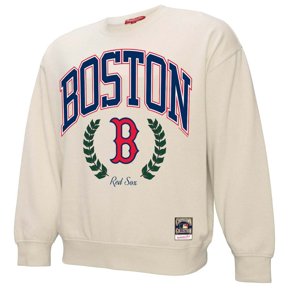 Boston Red Sox Mitchell & Ness Women's Cooperstown Collection Laurel Pullover Sweatshirt Online
