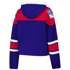 New York Rangers '47 Women's Cropped Superior Lacer Pullover Hoodie - Blue | 47 brand near me