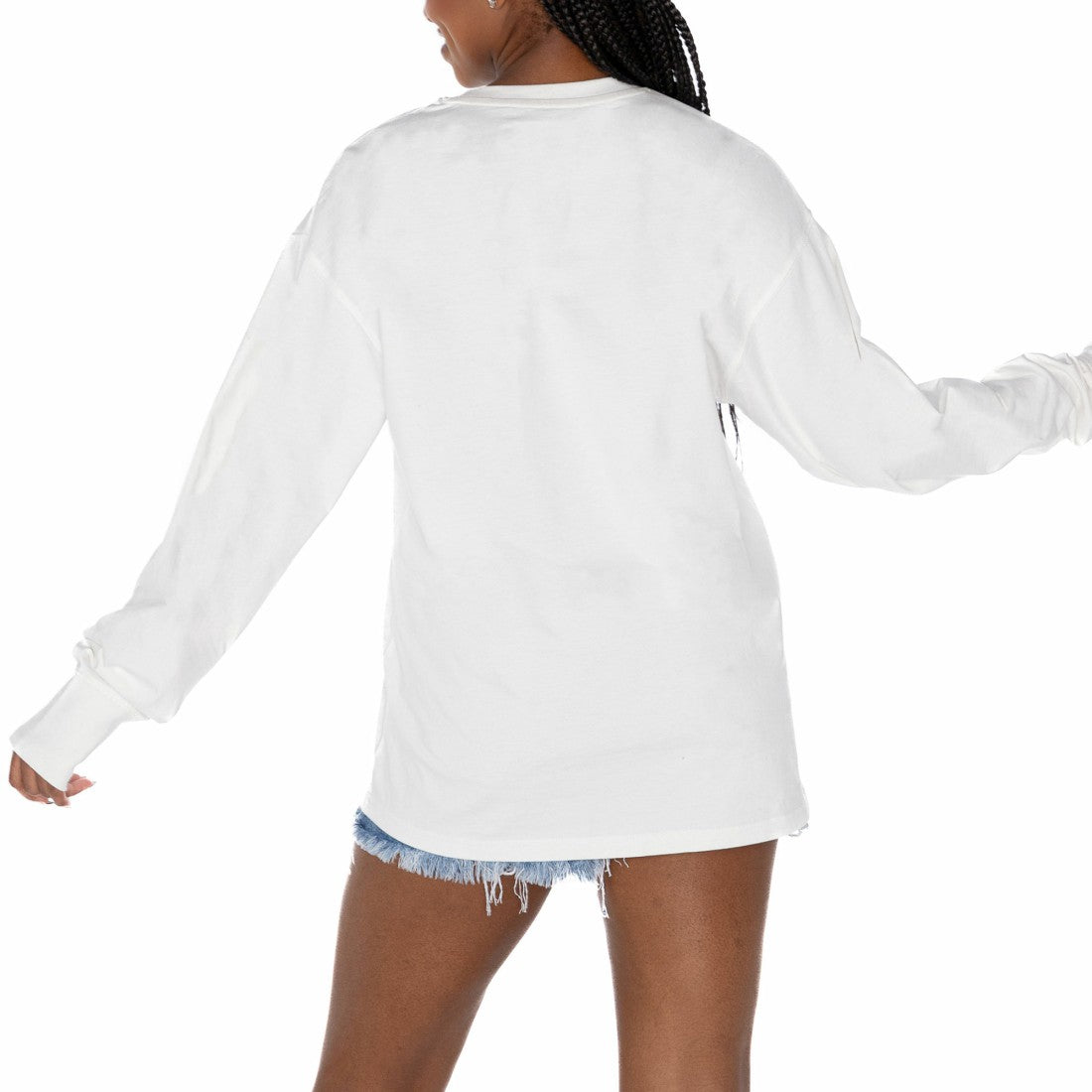 Houston Texans Gameday Couture Women's Time Out Oversized Long Sleeve T-Shirt - White - NFL