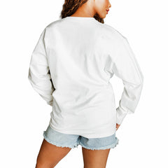 Seattle Seahawks Gameday Couture Women's Classic Comeback Oversized Long Sleeve T-Shirt - White - NFL