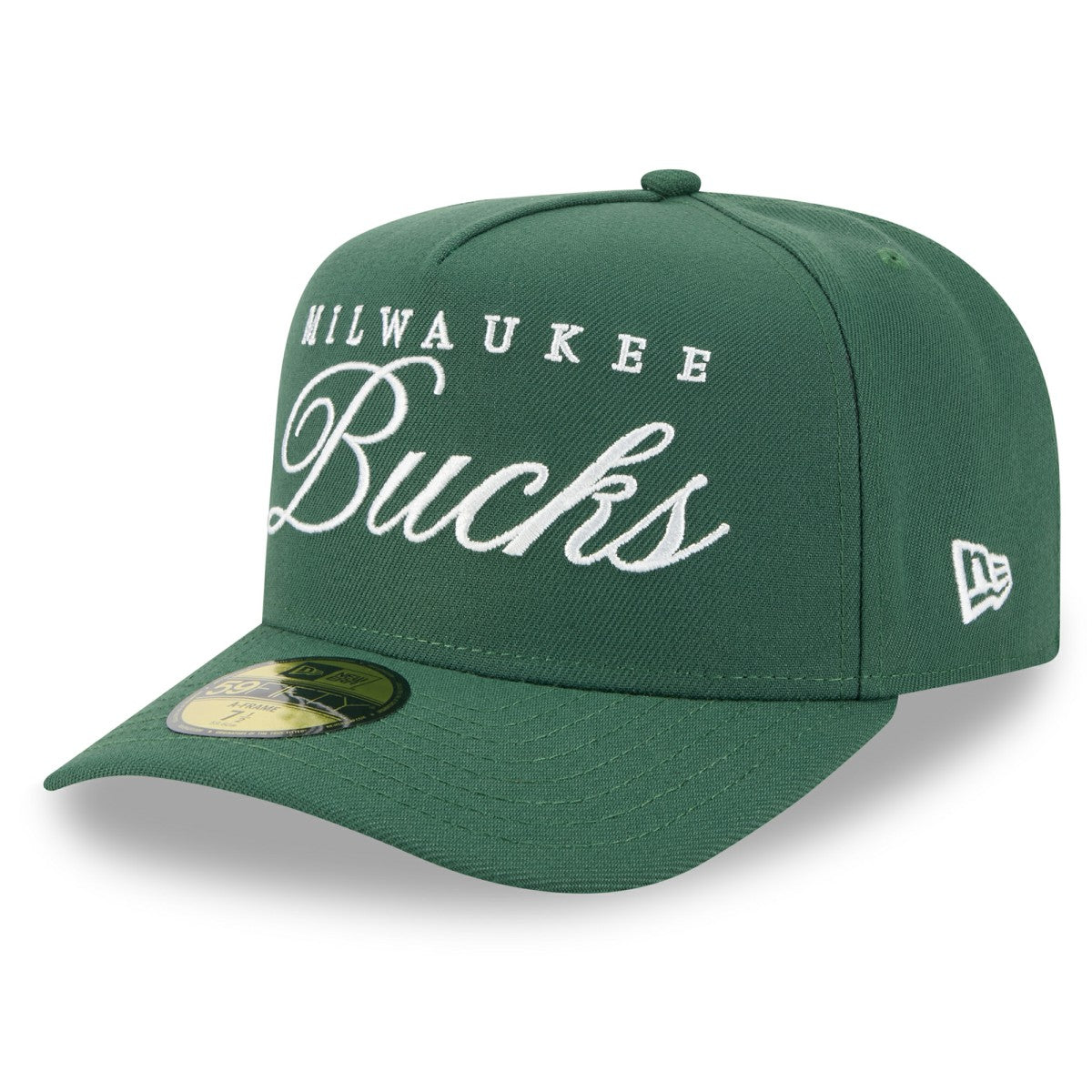 New Era Milwaukee Bucks 2025 NBA Draft A-Frame 59FIFTY Fitted Hat Hunter Green