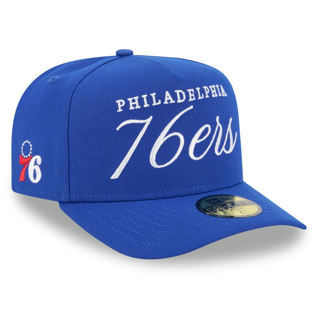 New Era Philadelphia 76ers 2025 NBA Draft A-Frame 59FIFTY Fitted Hat Royal