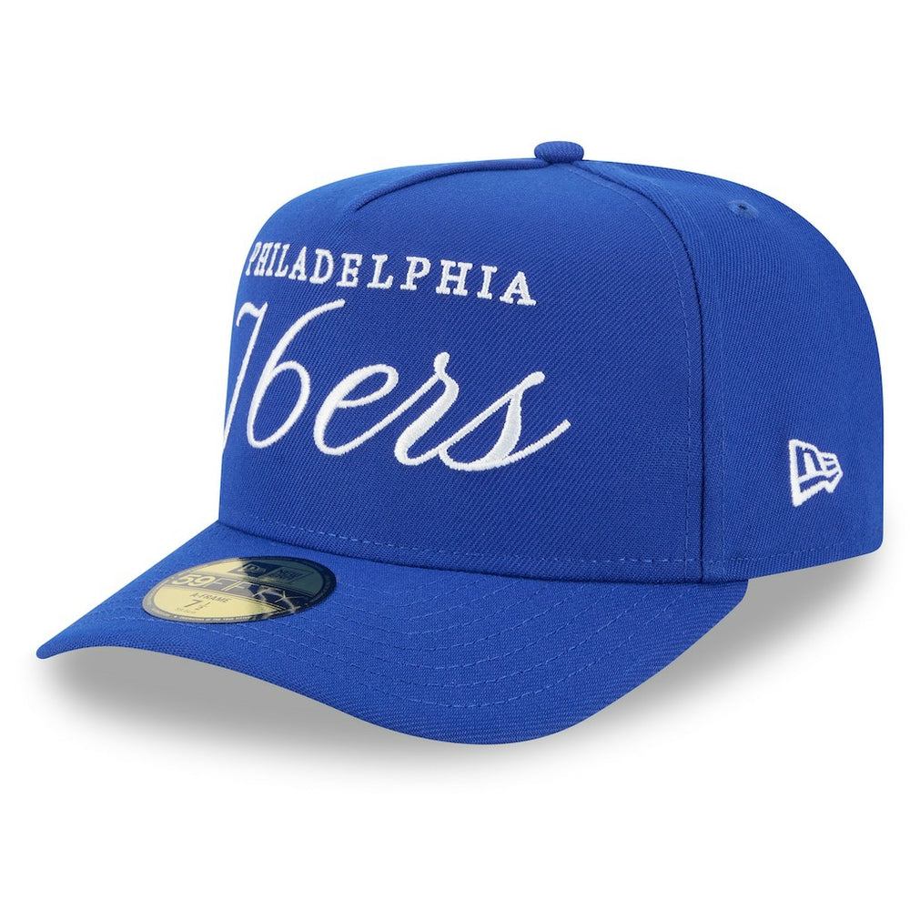New Era Philadelphia 76ers 2025 NBA Draft A-Frame 59FIFTY Fitted Hat Royal