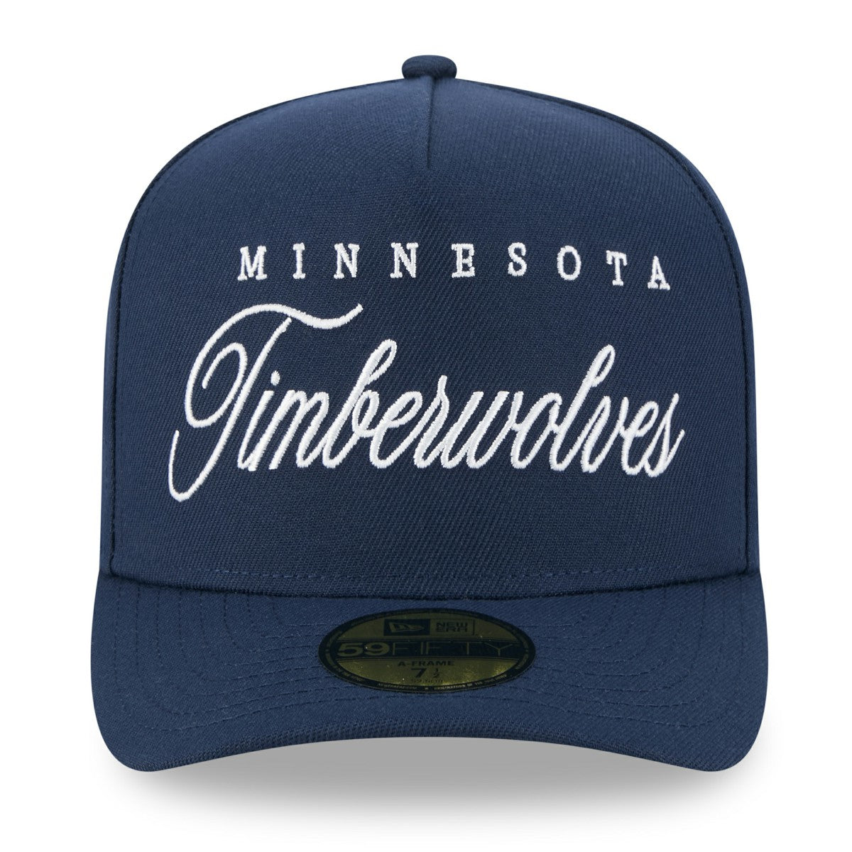New Era Minnesota Timberwolves 2025 NBA Draft A-Frame 59FIFTY Fitted Hat Navy