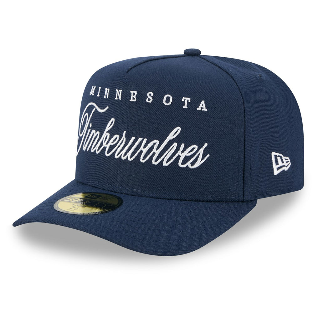 New Era Minnesota Timberwolves 2025 NBA Draft A-Frame 59FIFTY Fitted Hat Navy
