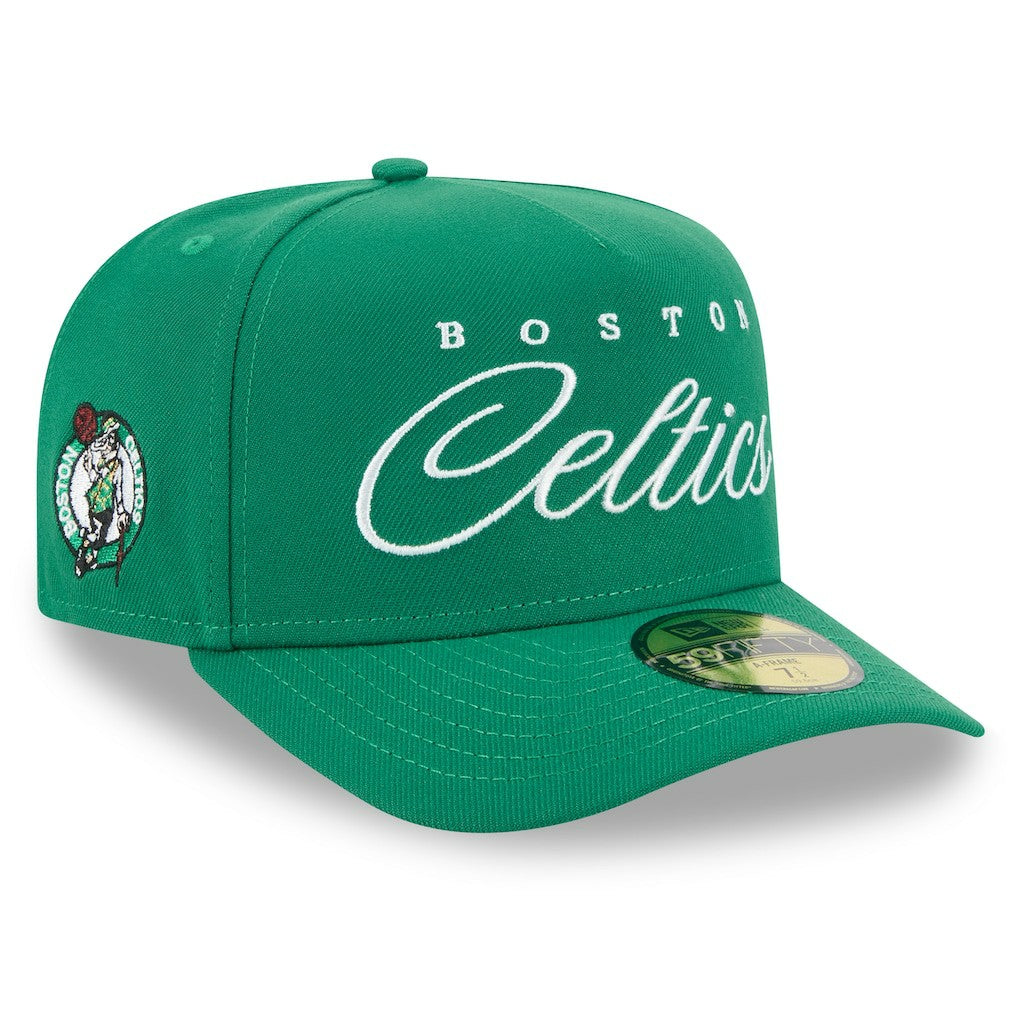 New Era Boston Celtics 2025 NBA Draft A-Frame 59FIFTY Fitted Hat Kelly Green