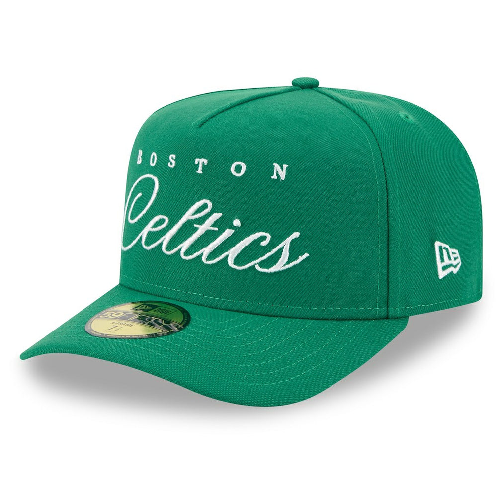 New Era Boston Celtics 2025 NBA Draft A-Frame 59FIFTY Fitted Hat Kelly Green