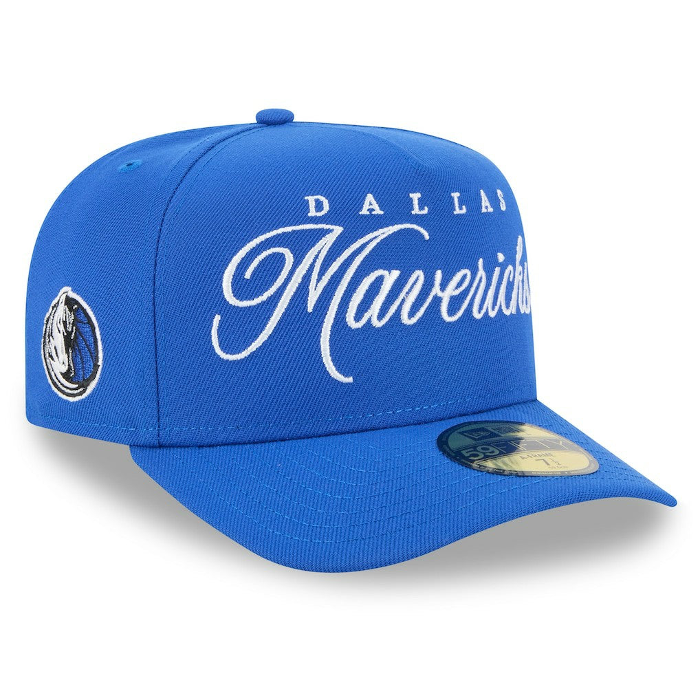 New Era Dallas Mavericks 2025 NBA Draft A-Frame 59FIFTY Fitted Hat Blue