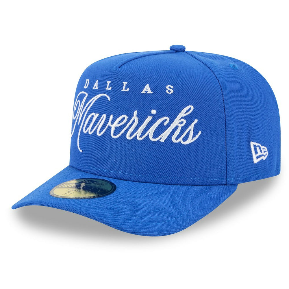 New Era Dallas Mavericks 2025 NBA Draft A-Frame 59FIFTY Fitted Hat Blue