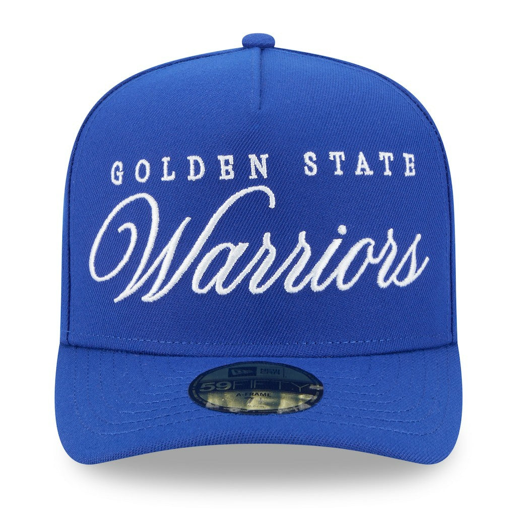 New Era Golden State Warriors 2025 NBA Draft A-Frame 59FIFTY Fitted Hat Royal