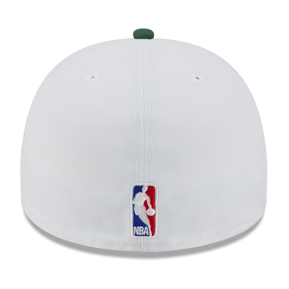 New Era Milwaukee Bucks 2025 NBA Draft A-Frame 59FIFTY Fitted Hat White/Hunter Green