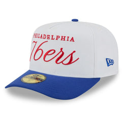 New Era Philadelphia 76ers 2025 NBA Draft A-Frame 59FIFTY Fitted Hat White/Royal