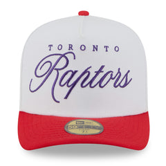 New Era Toronto Raptors 2025 NBA Draft A-Frame 59FIFTY Fitted Hat White/Red