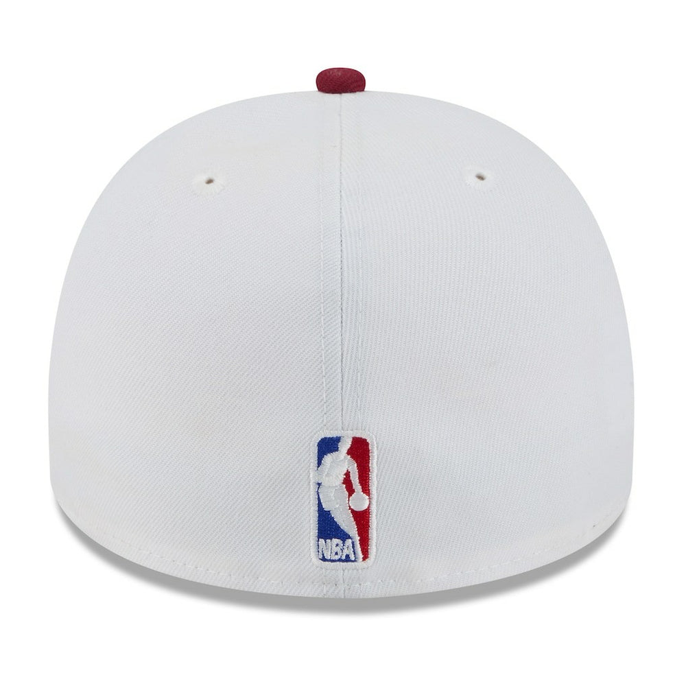 New Era Cleveland Cavaliers 2025 NBA Draft A-Frame 59FIFTY Fitted Hat White/Wine
