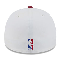 New Era Cleveland Cavaliers 2025 NBA Draft A-Frame 59FIFTY Fitted Hat White/Wine