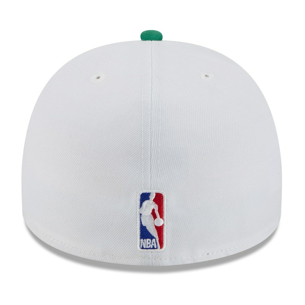 New Era Boston Celtics 2025 NBA Draft A-Frame 59FIFTY Fitted Hat White/Kelly Green