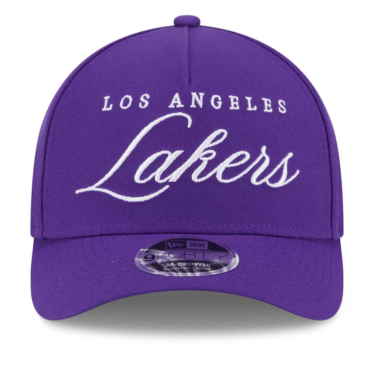 New Era Los Angeles Lakers 2025 NBA Draft M-Crown A-Frame 9FORTY Adjustable Hat Purple